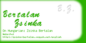 bertalan zsinka business card